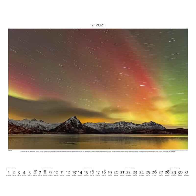 Palazzi Verlag Calendar Aurora Borealis 2021