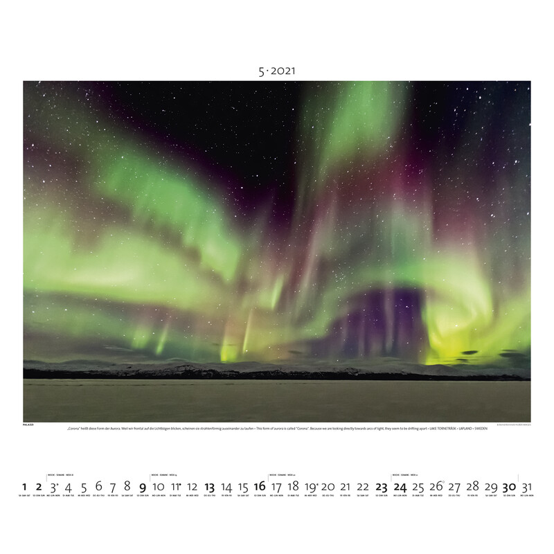 Palazzi Verlag Calendar Aurora Borealis 2021