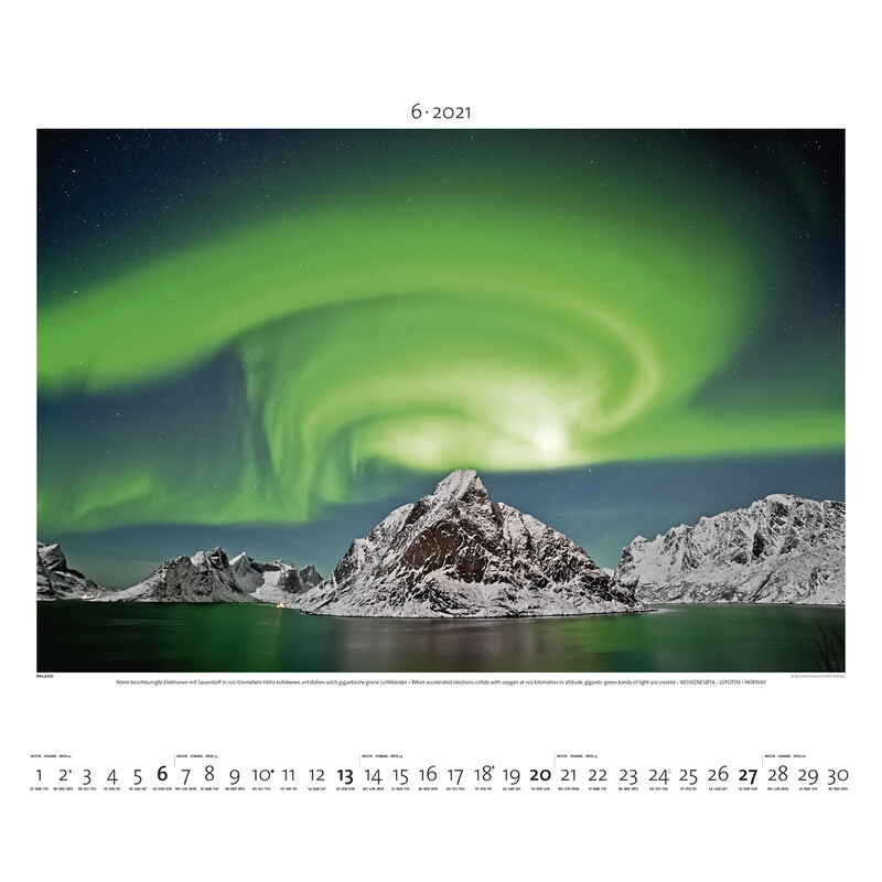 Palazzi Verlag Calendar Aurora Borealis 2021