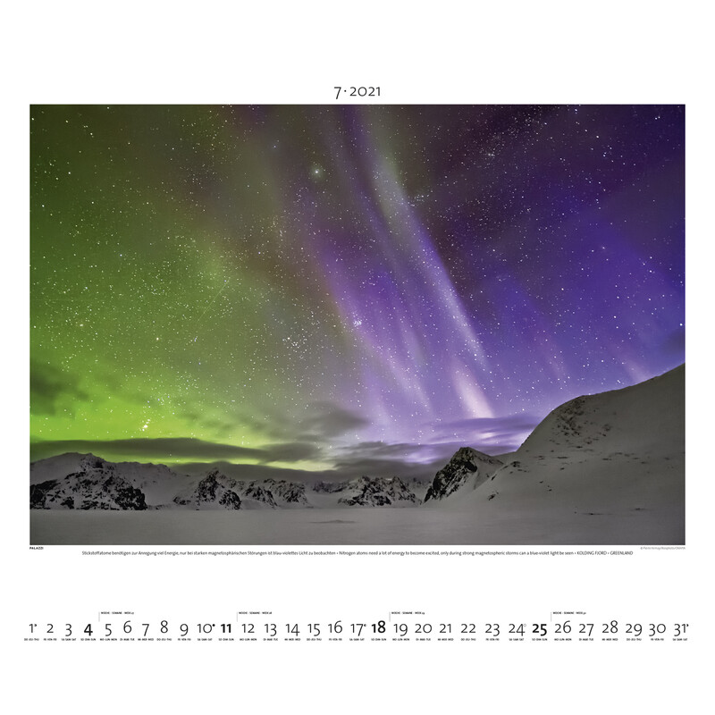 Palazzi Verlag Calendar Aurora Borealis 2021