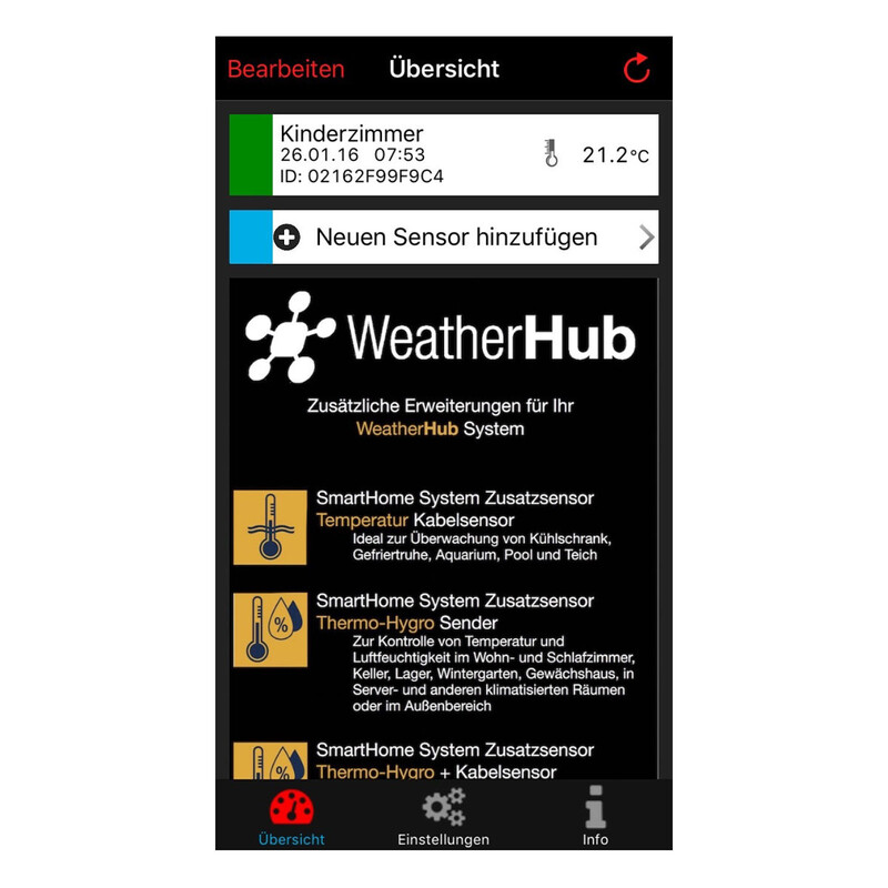 TFA Starter set with temperature transmitter WEATHERHUB