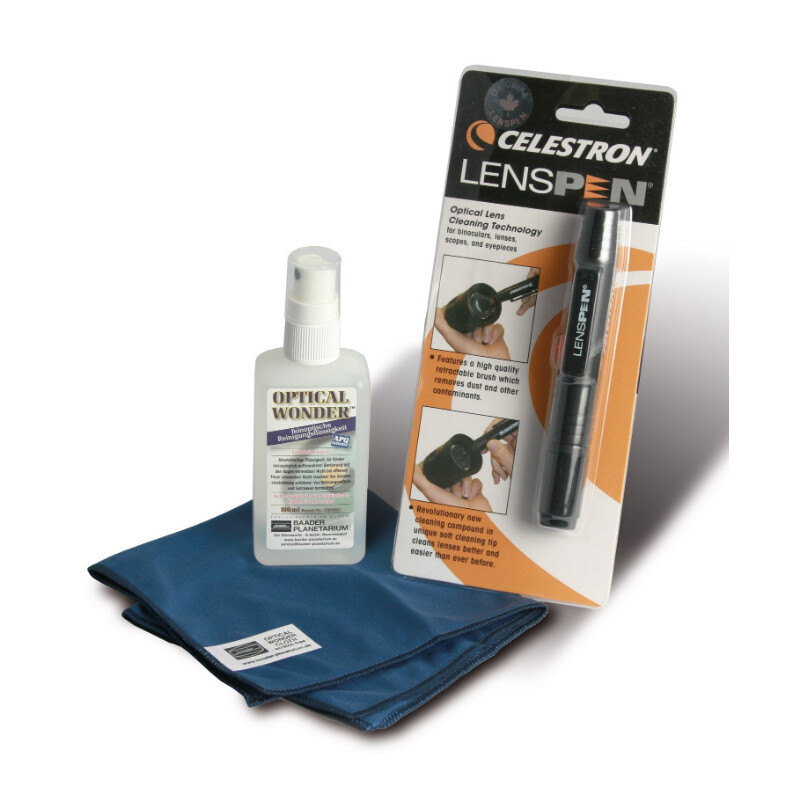 Baader Optical Wonder 100ml optical cleaning fluid with cloth and LensPen