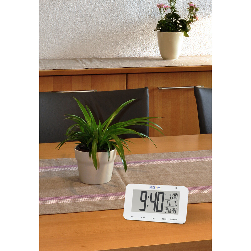 Weather station Radio alarm clock with atmospheric humidity and temperature display