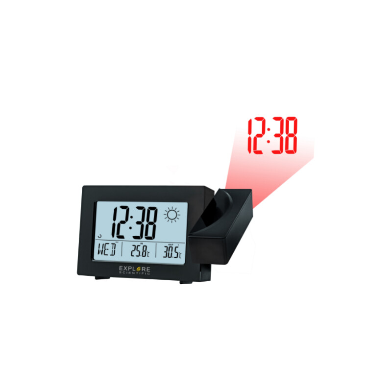 Explore Scientific Projection clock with weather forecast