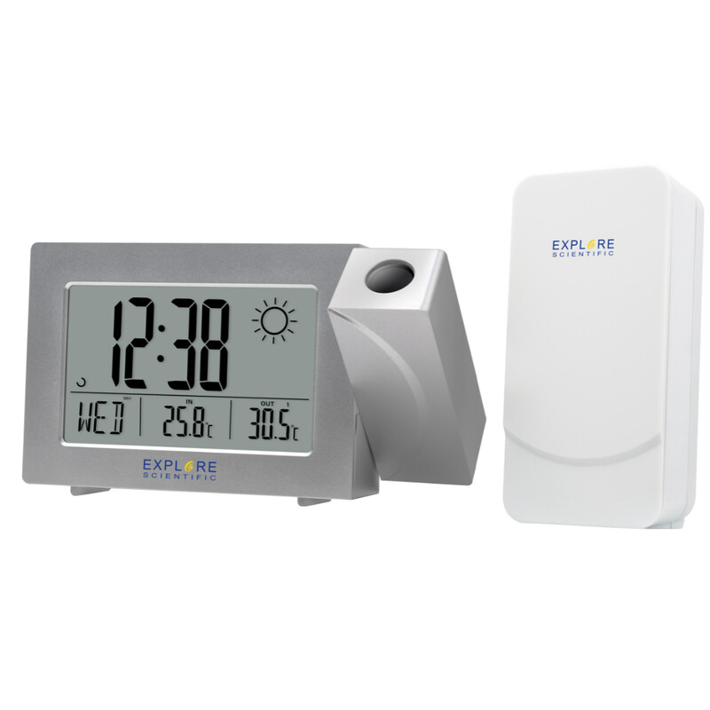 Explore Scientific Projection clock with weather forecast