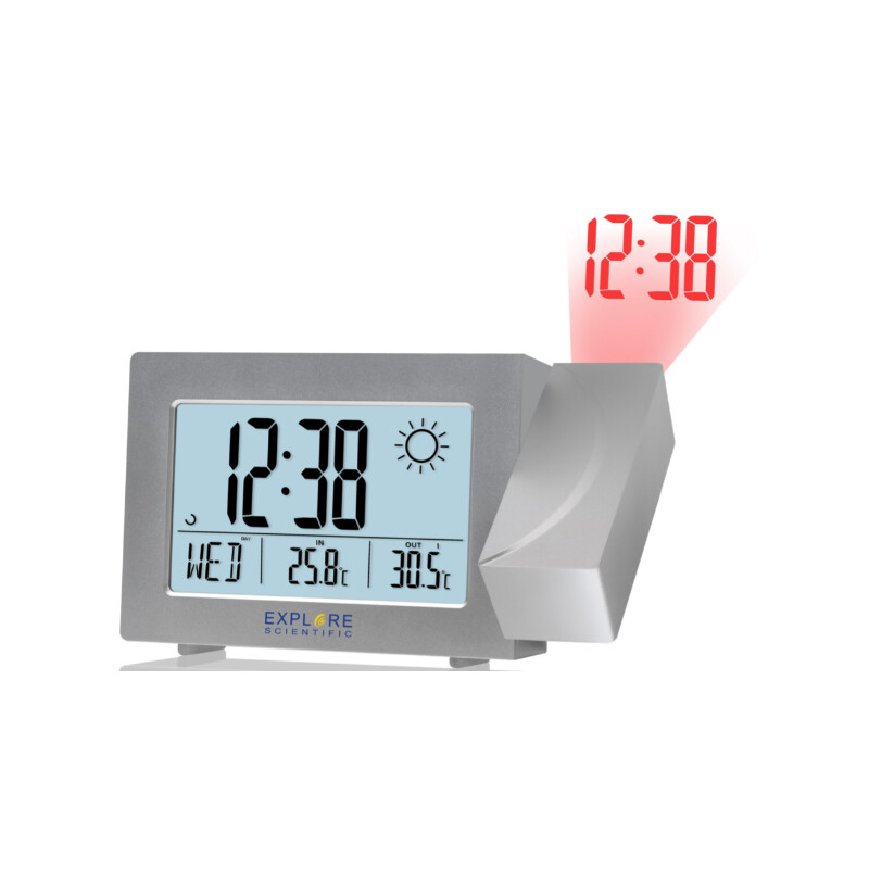 Explore Scientific Projection clock with weather forecast