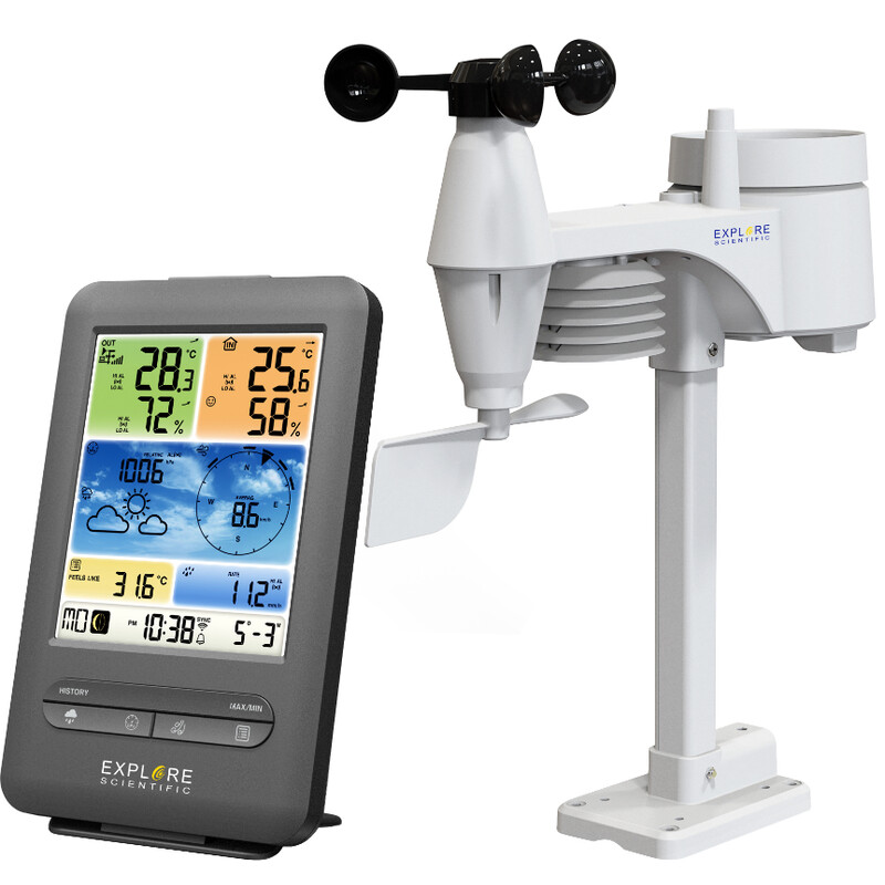 Explore Scientific Wi-Fi weather centre with 5-in-1 professional sensor V
