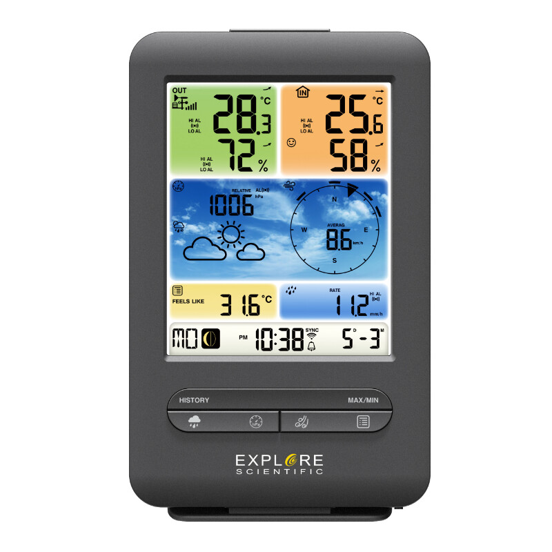 Explore Scientific Wi-Fi weather centre with 5-in-1 professional sensor V