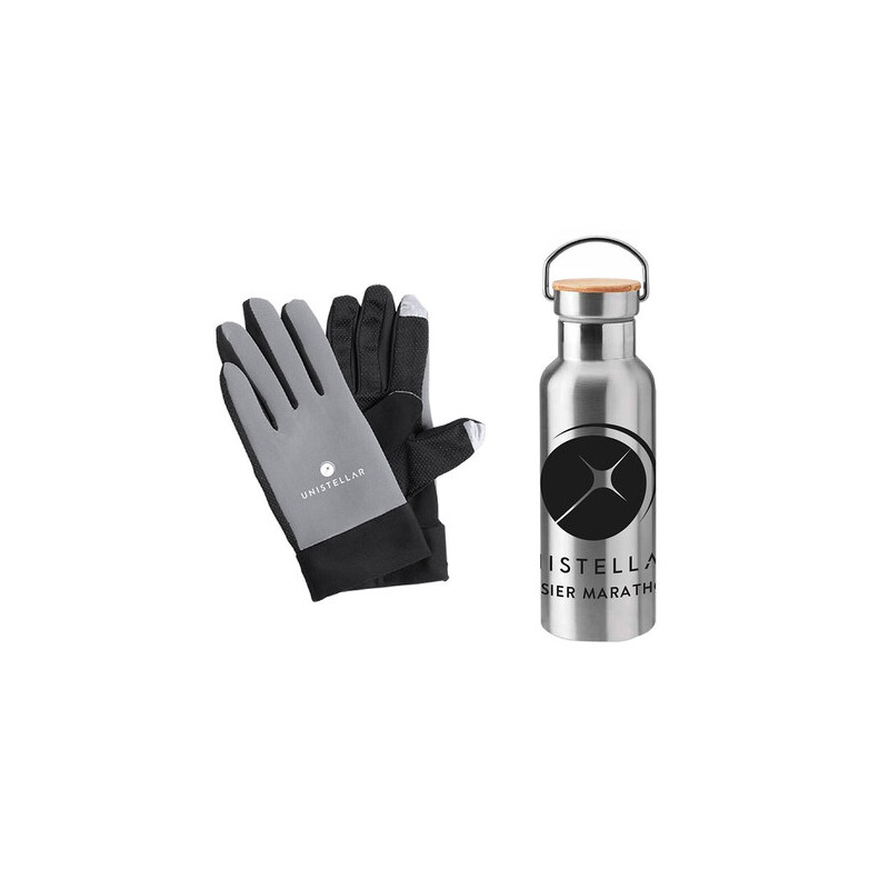 Unistellar Thermos flask and gloves Messier Marathon