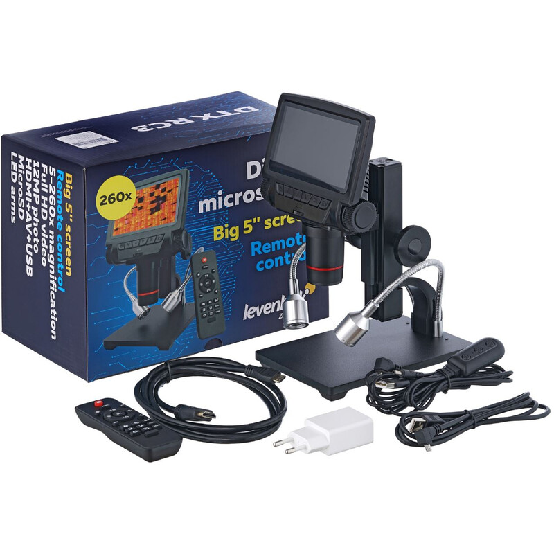 Levenhuk DTX RC3 Microscope, digital, 5-15x opt., -260x digit.