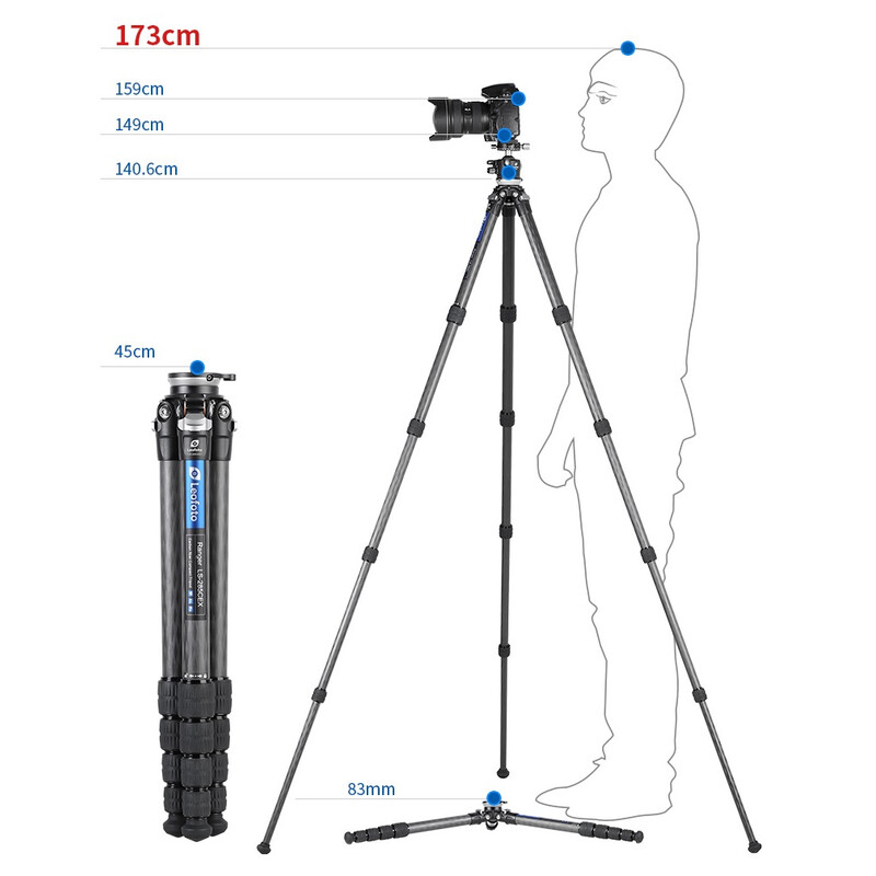 Leofoto Carbon tripod LS-255CEX Ranger with levelling base