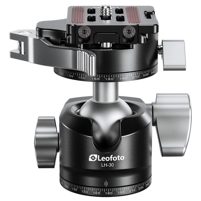 Leofoto Tripod ball-head LH-30PCL, dual panorama function + NP-60 quick release plate