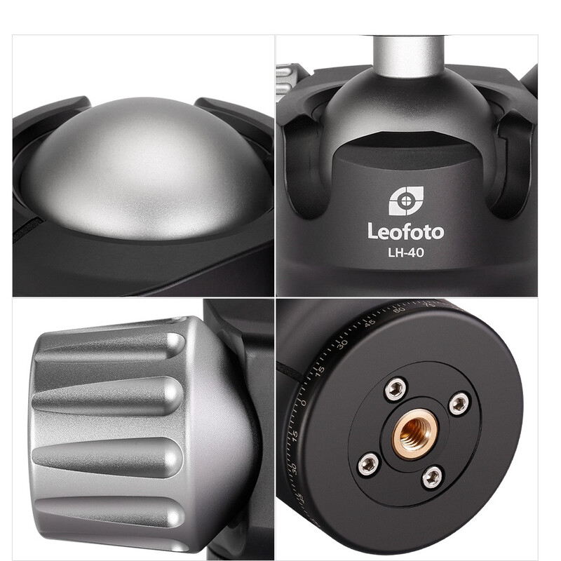 Leofoto Tripod ball-head LH-40R, dual panorama function + NP-60 quick release plate