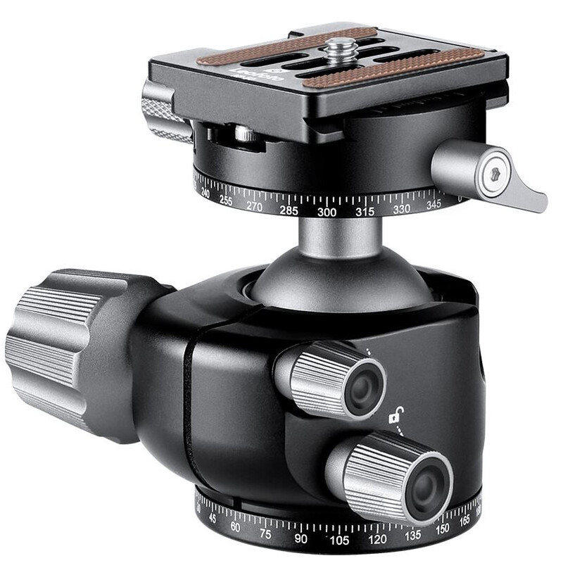 Leofoto Tripod ball-head LH-36R, dual panorama function + NP-50 quick release plate