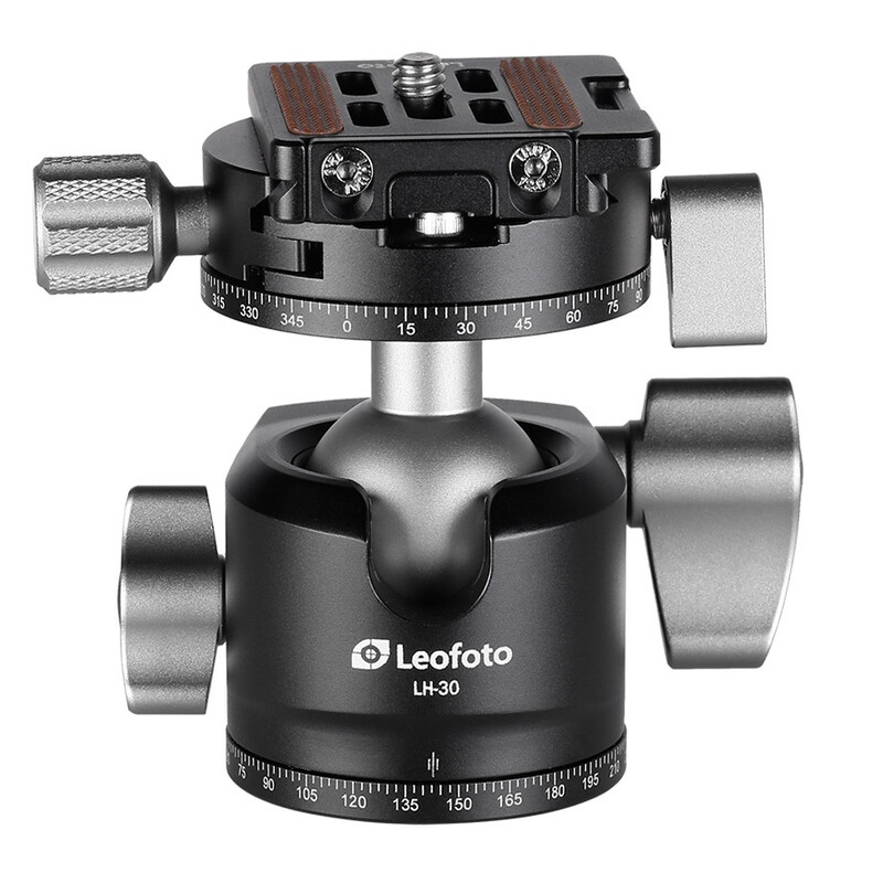 Leofoto Tripod ball-head LH-30R, Dual-Panoramafunktion + Schnellwechselplatte NP-50