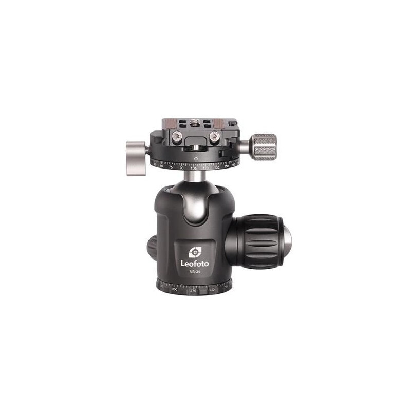 Leofoto Tripod ball-head NB-34, dual panorama function + NP-50 quick release plate