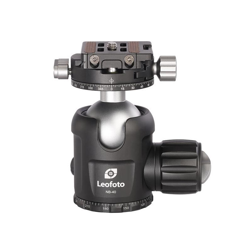 Leofoto Tripod ball-head NB-40, dual panorama function + NP-50 quick release plate