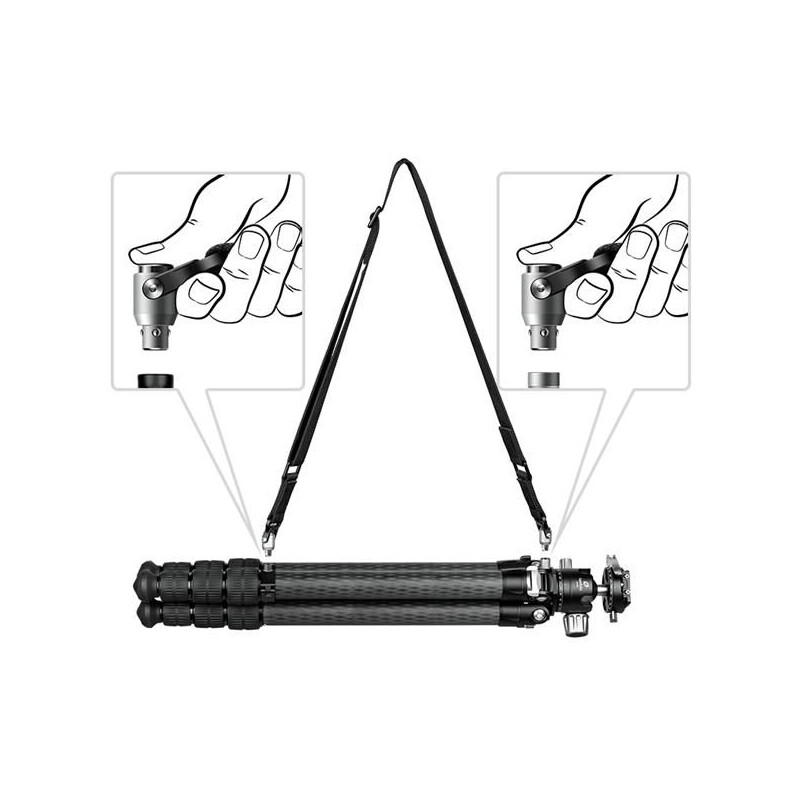 Leofoto Strap-36LM inkl. QD-Stativbeinschelle 36mm und QD-Buchse 3/8"