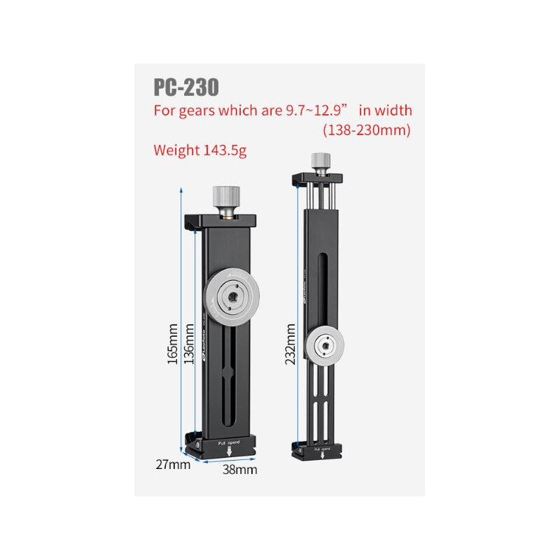 Leofoto Mounting Tablet holder PC-230 138-230 mm