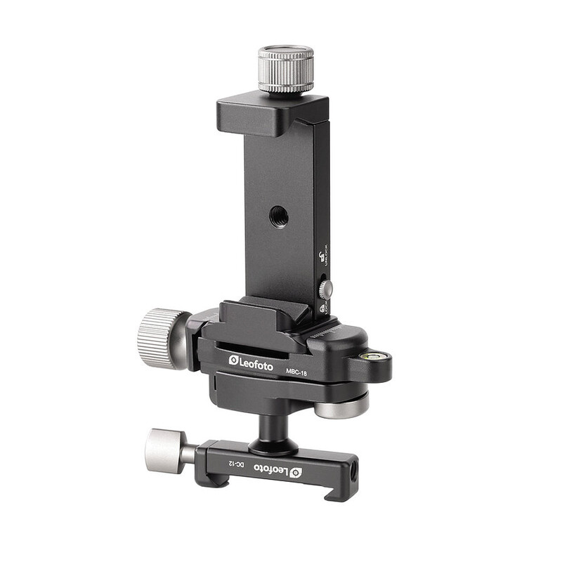 Leofoto Mounting DC-12+MBC-18+PC-90II Arca-Swiss-Klemme + Kugelkopf + Arca-Swiss-Kupplung + Smartphone-Halterung