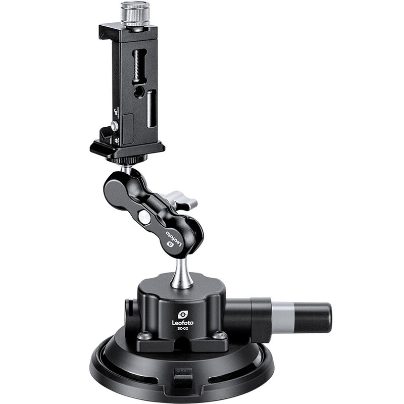 Leofoto Tripod SC-02 KIT Suction Cup Large + Articulated Arm + Smartphone Holder