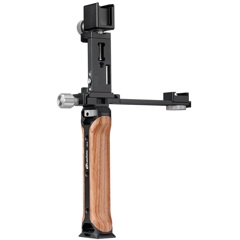 Leofoto Mounting Handgriff mit Smartphone-Halterung und Blitzschuhaufnahmen VC-1