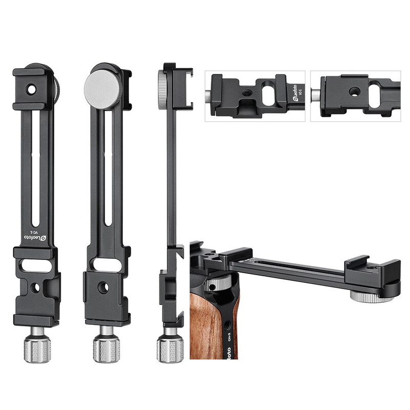 Leofoto Mounting Handgriff mit Smartphone-Halterung und Blitzschuhaufnahmen VC-1