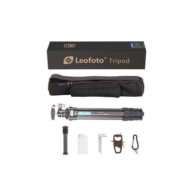 Leofoto Carbon tripod LS-224C Ranger + Ballhead LH-25 + kurze Mittelsäule DC-222C