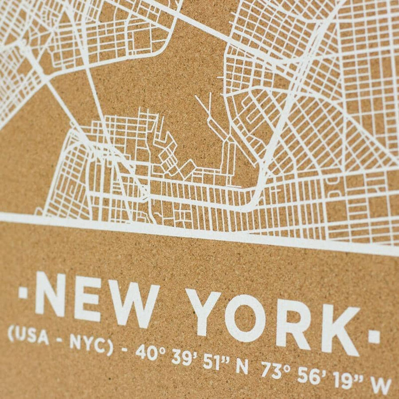 Miss Wood Woody Map Natural New York L White