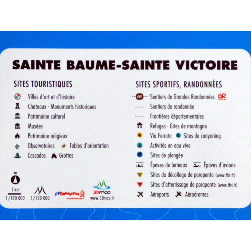 3Dmap Regional map Sainte-Victoire et Sainte-Baume