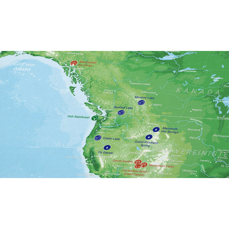 Marmota Maps World map 99 Naturwunder (200x140)