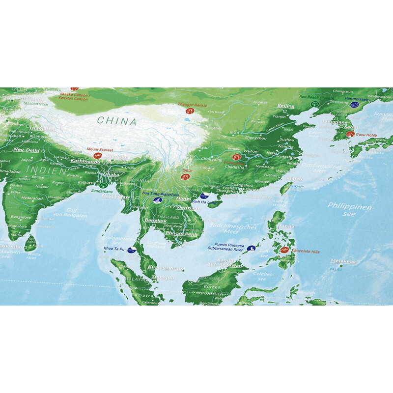 Marmota Maps World map 99 Naturwunder (100x70)