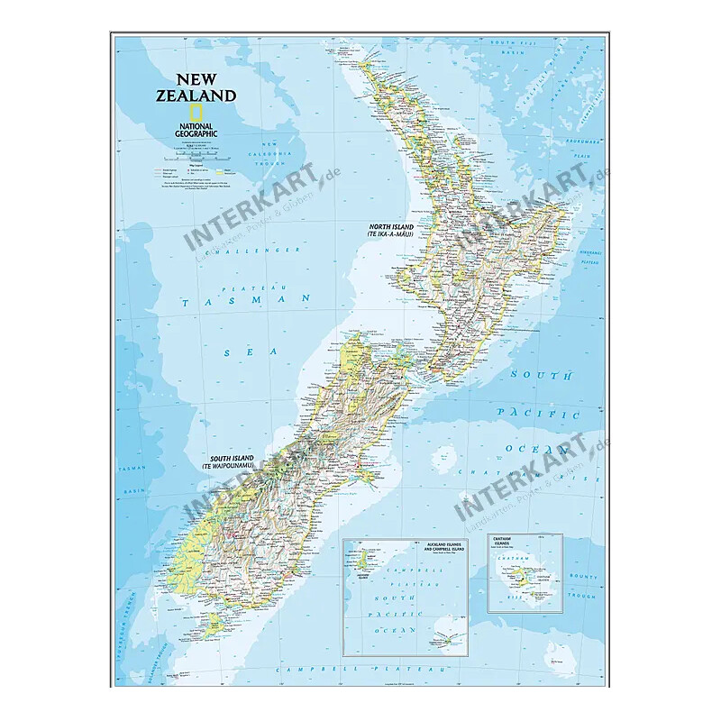 National Geographic Map New Zealand (60 x 77 cm)