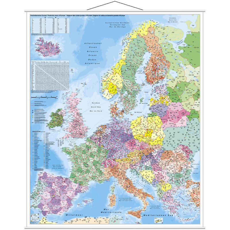 Stiefel Continental map Europa PLZ (97 x 119 cm)