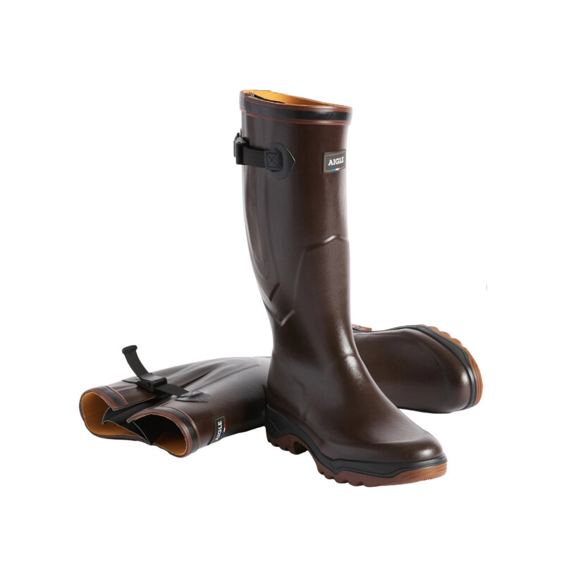 Aigle PARCOURS 2 VARIO BROWN RUBBER BOOTS, SIZE 7