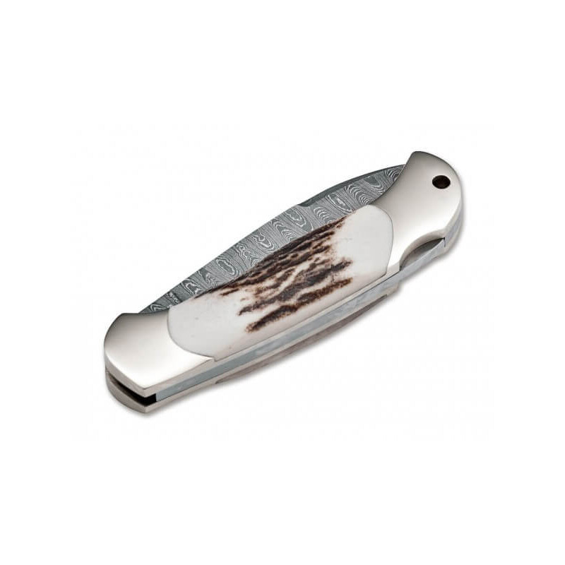 Böker Knives Scout Spearpoint Stag Horn Damascus