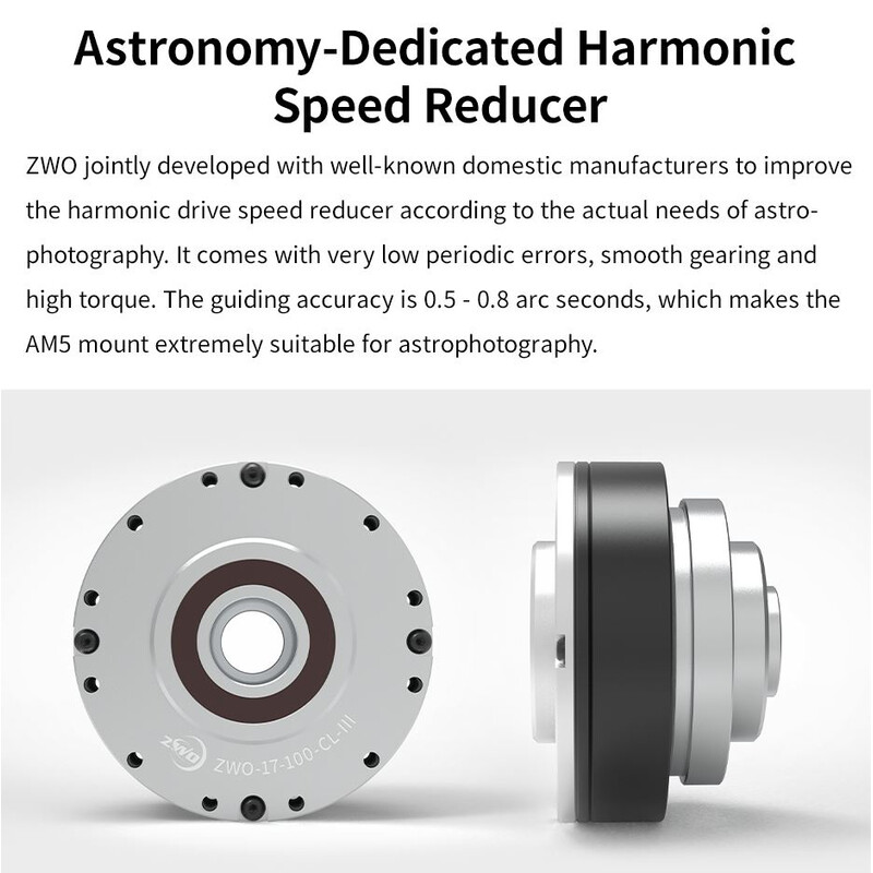 ZWO AM5 harmonic drive equatorial mount + carbon tripod