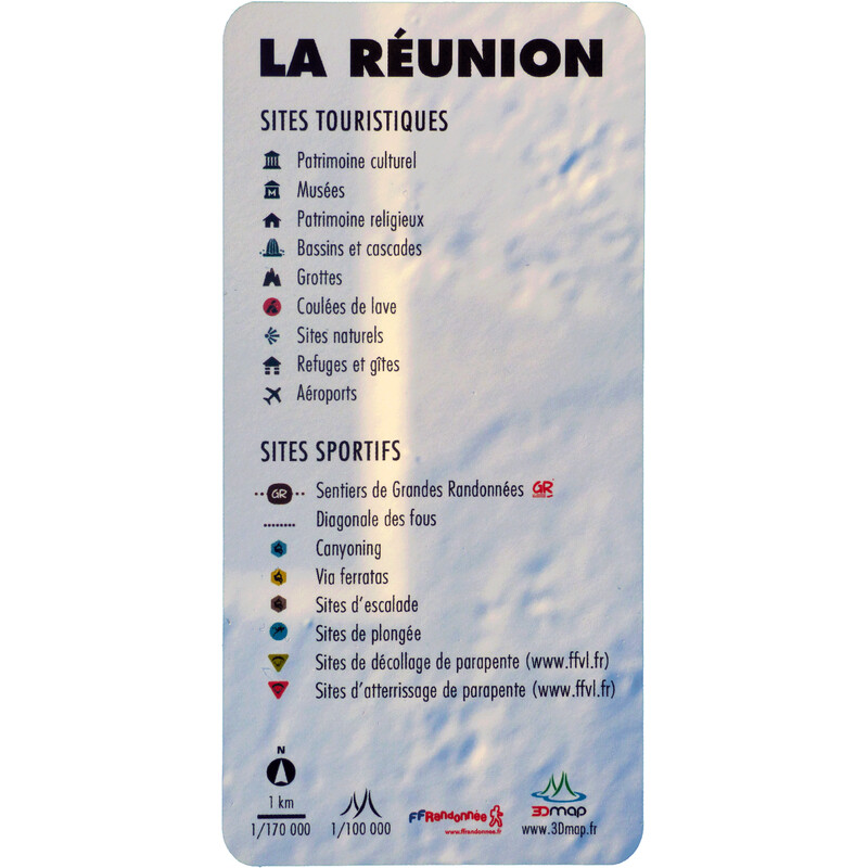 3Dmap Regional map La Réunion