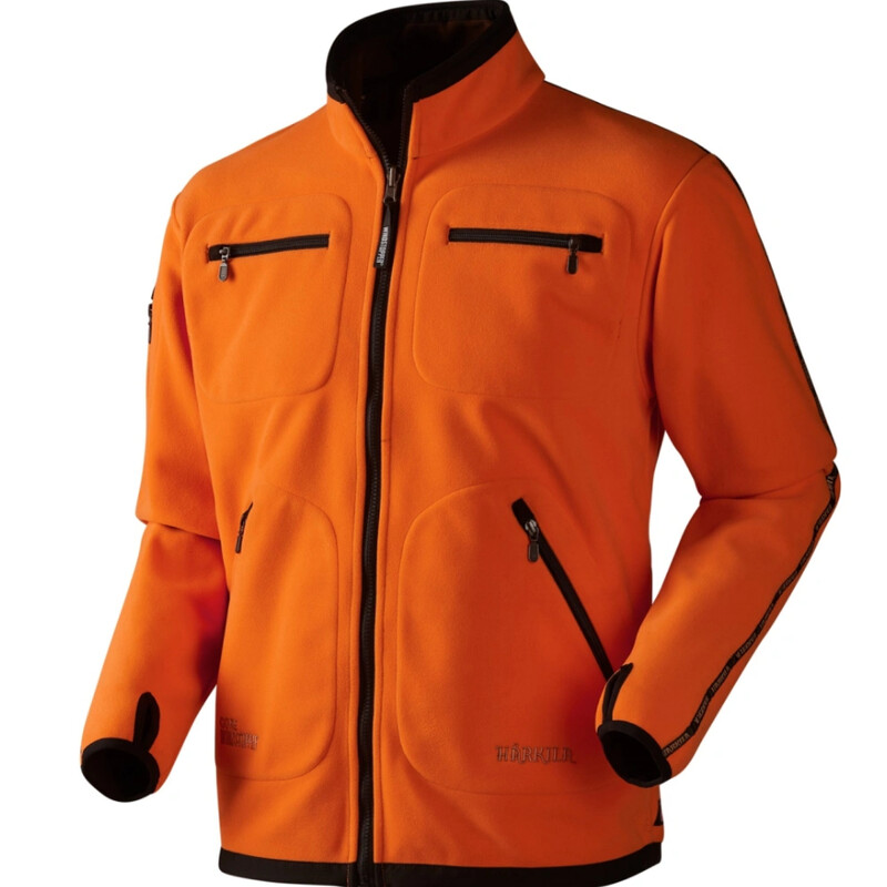Härkila Kamko fleece jacket, hunting green/orange blaze, size XL