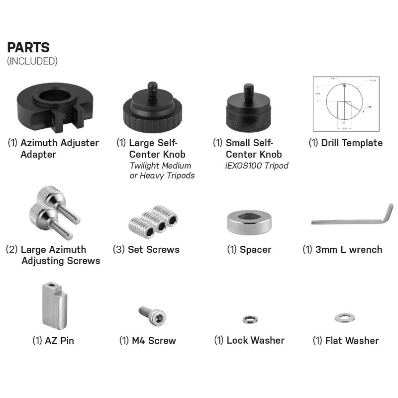 Explore Scientific Precision AZ Adjuster for iEXOS-100 Mount