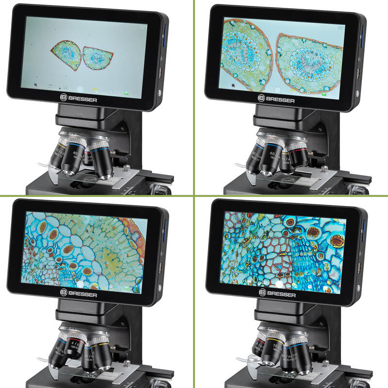 Bresser Microscope Researcher LCD Mikroskop, screen, 40x-600x, DL, LED, 16MP