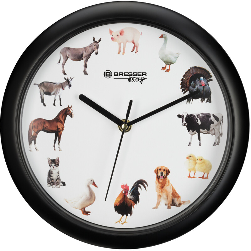 Bresser Junior Wall clock with animal sounds
