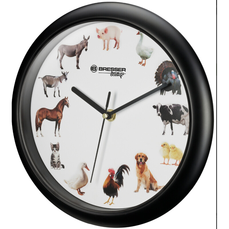 Bresser Junior Wall clock with animal sounds