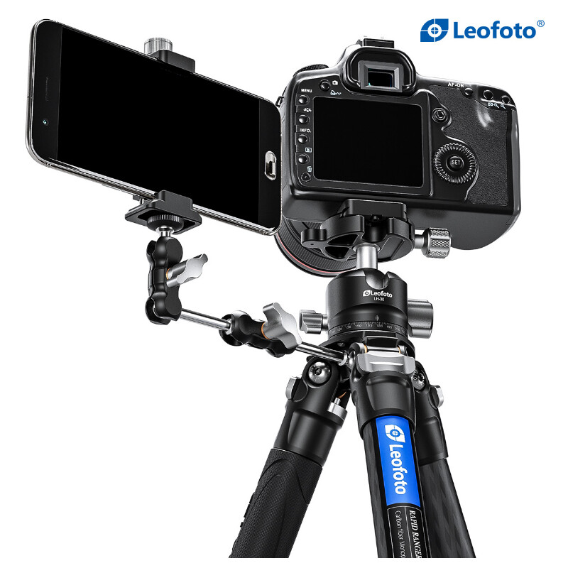 Leofoto Carbon tripod LSR-284C Rapid Ranger mit Beinklemmen + Ballhead LH-30
