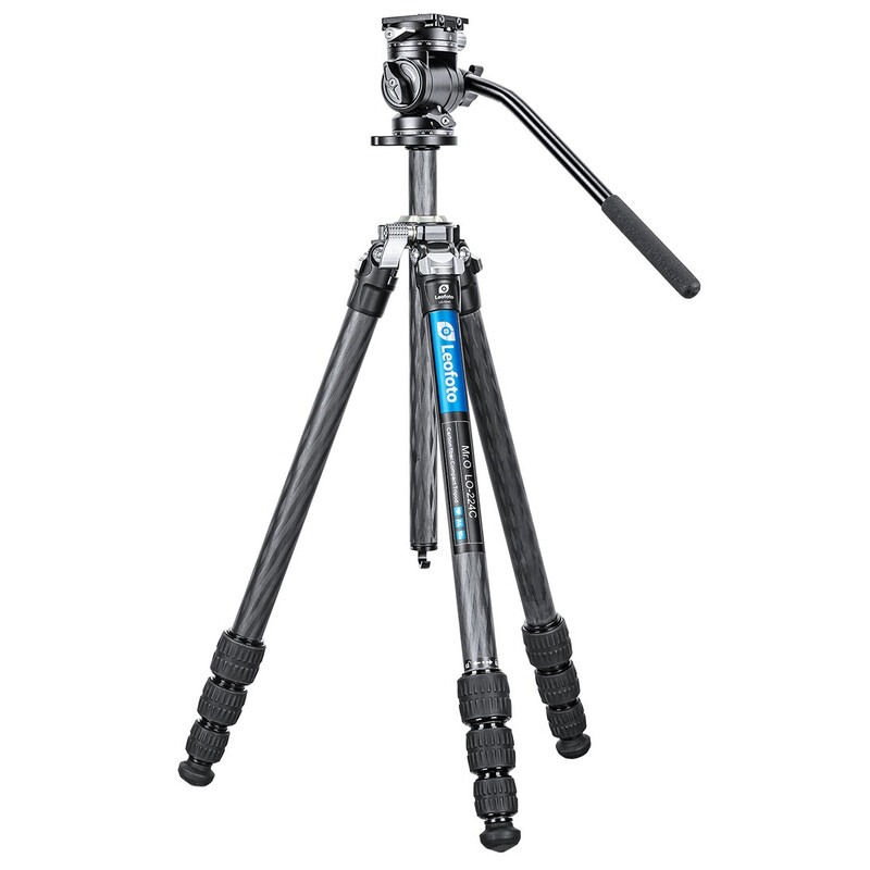 Leofoto Carbon tripod LO-224C Mr.O + BV-1R video tilt head
