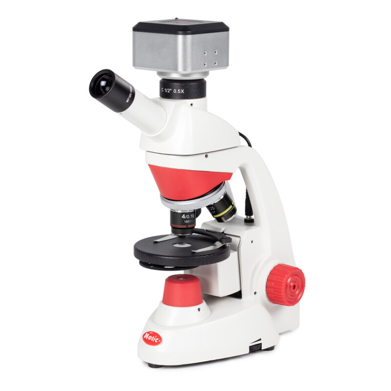 Motic Microscope RED50X Plus, monochrome, digital, 40x- 400x, 4MP