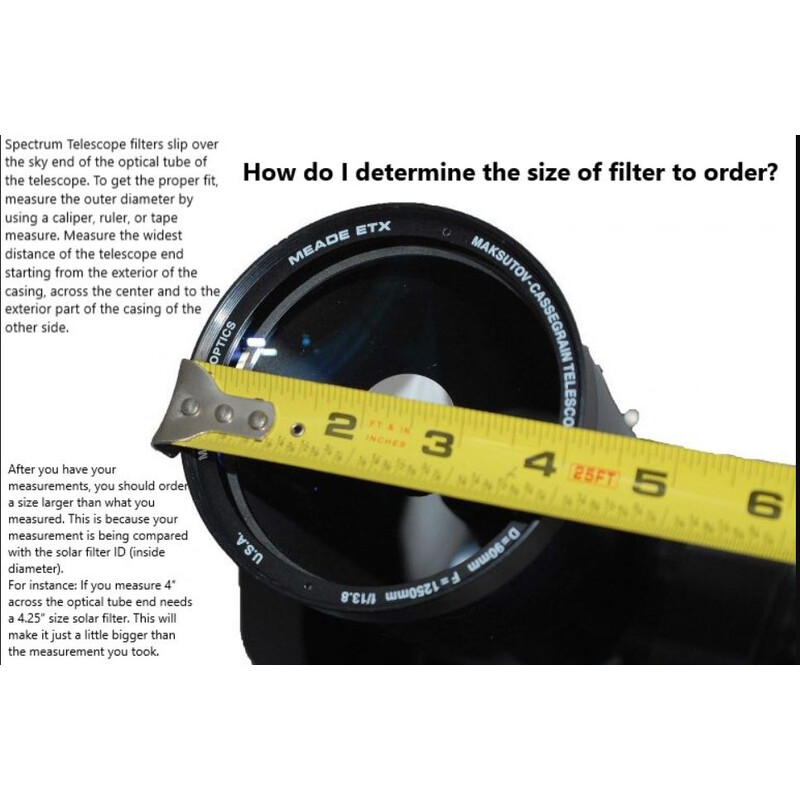 Spectrum Telescope Filters Glass Solar 305mm