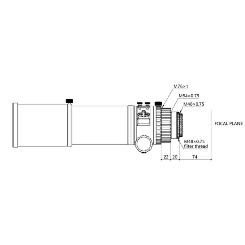 OPT Apochromatic refractor Radian AP 75/405 Petzval OTA