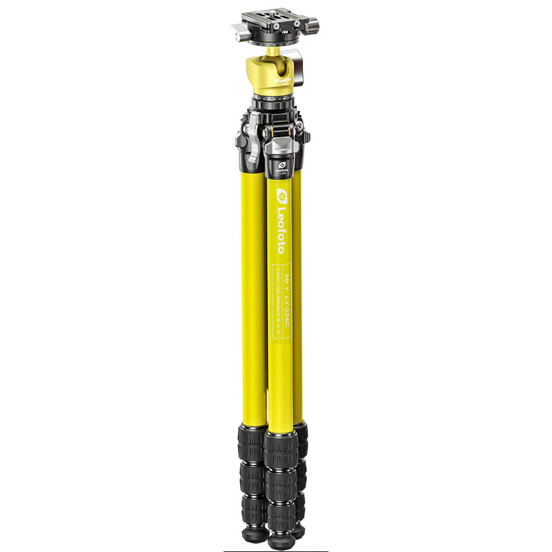 Leofoto Carbon tripod LY-224C Mr.Y + Balhead LH-25 R Yellow