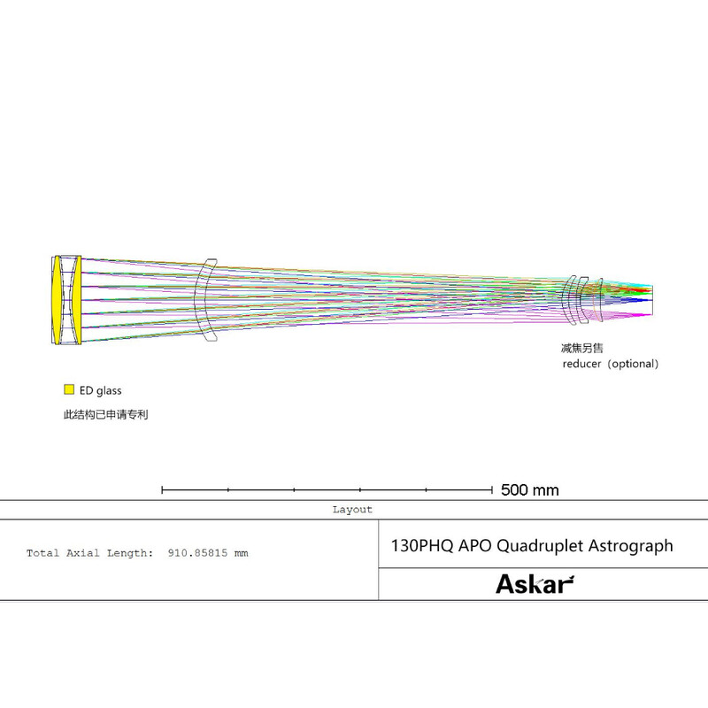 Askar Apochromatic refractor AP 130/1000 130PHQ OTA